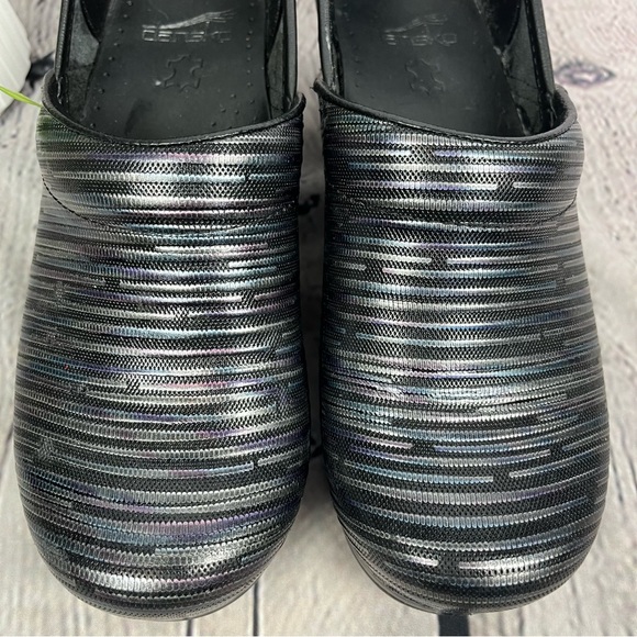Dansko Professional Clogs Multi Twine Rainbow Metallic Stripe Sz EU 37 - Picture 3 of 14